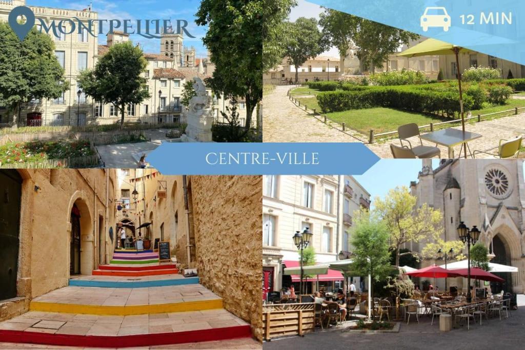 028- Chu Hopital, Appart 2Chambres, Parking, Tram Montpellier Dış mekan fotoğraf